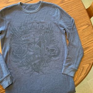 Almost Famous blue long sleeve shirt